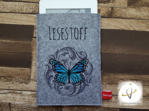 E-Book Hülle *Schmetterling türkis*