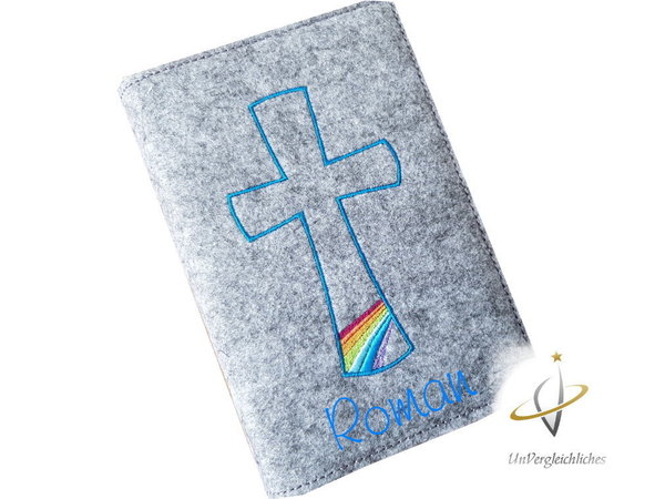 Gotteslobhülle Regenbogen Kreuz Kommunion 2022