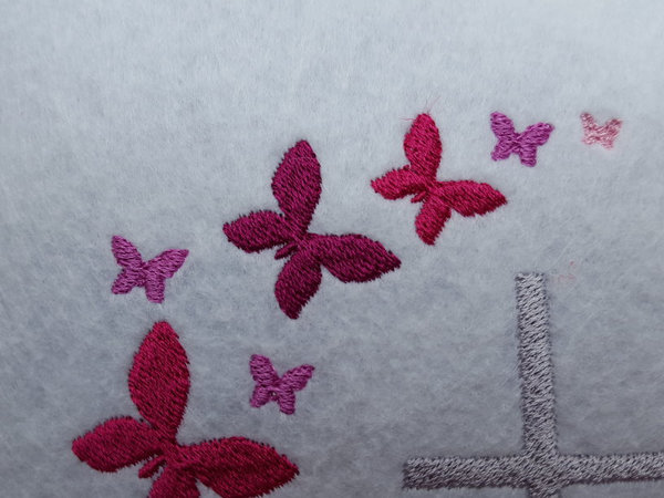 Gotteslobhülle Schmetterlinge pink 2022 personalisierbar